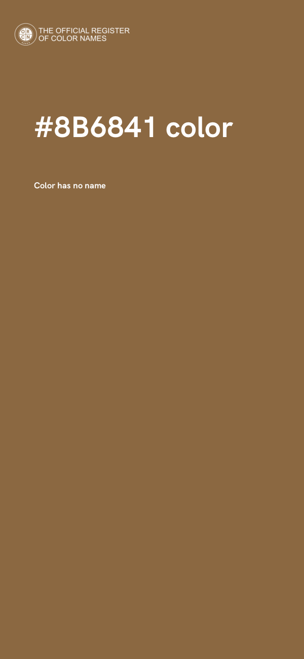 #8B6841 color image