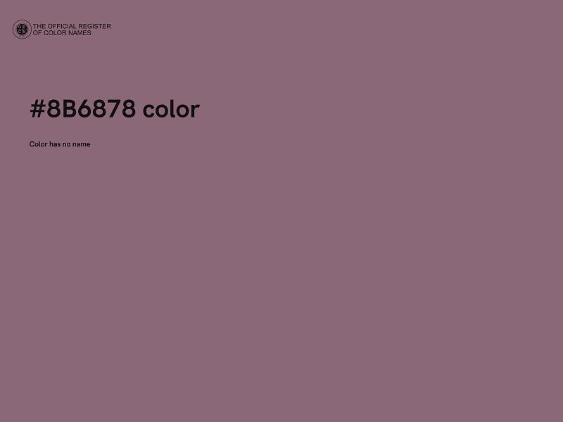 #8B6878 color image