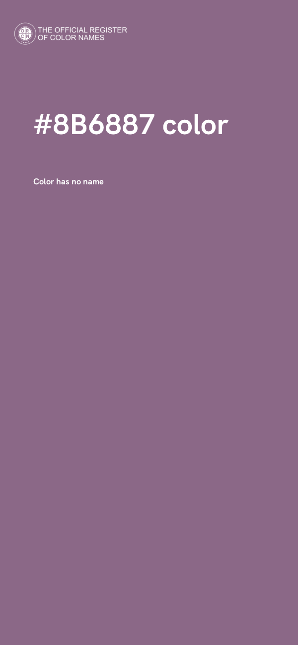 #8B6887 color image
