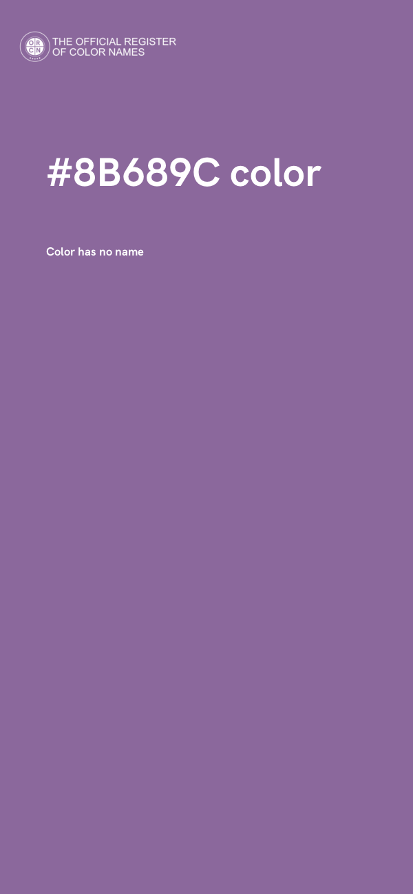 #8B689C color image