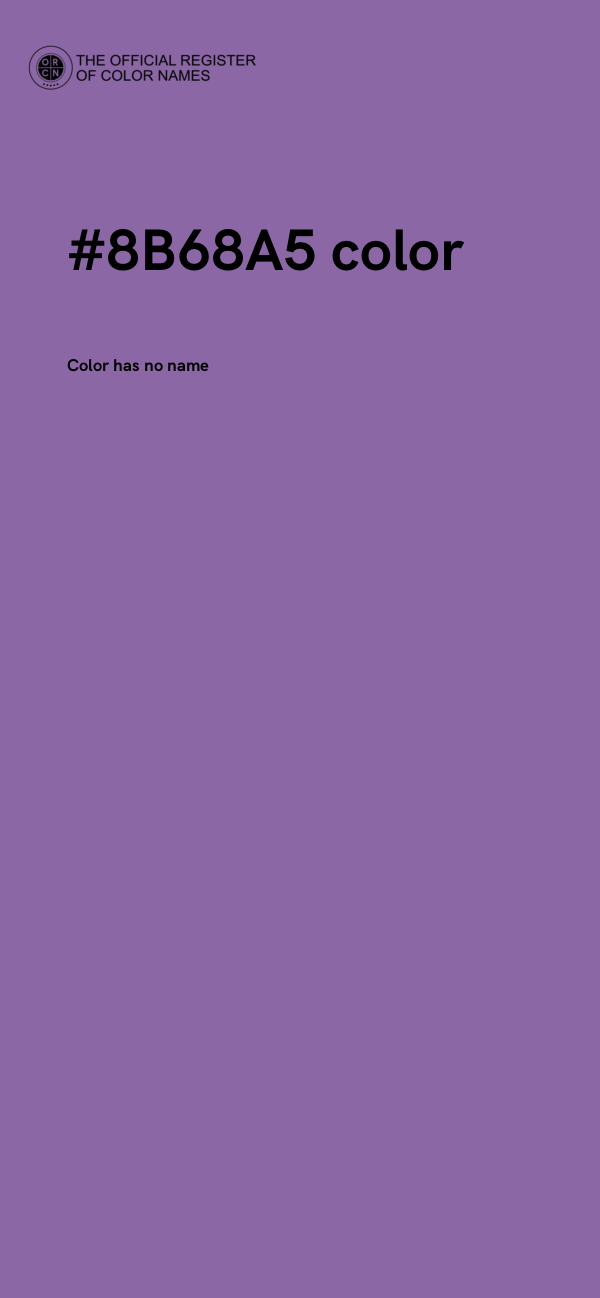 #8B68A5 color image