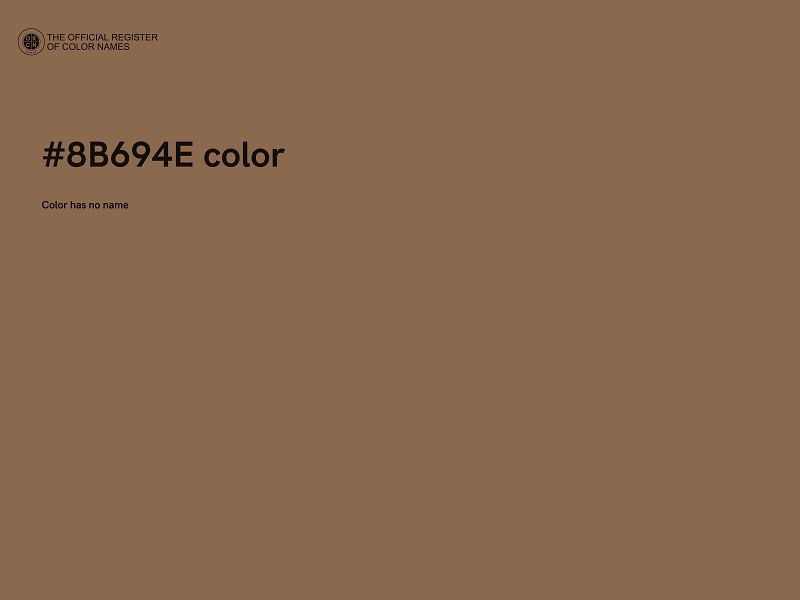 #8B694E color image