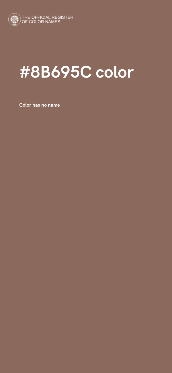#8B695C color image