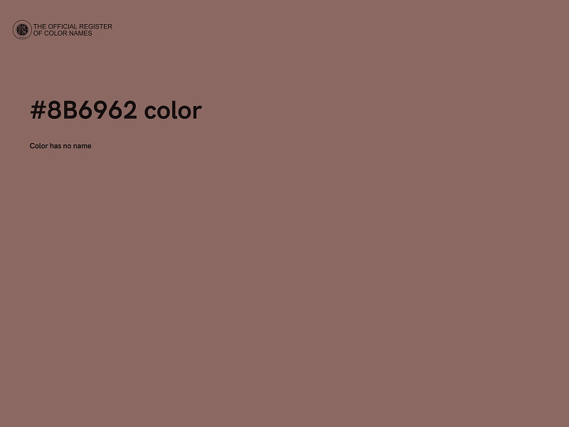 #8B6962 color image