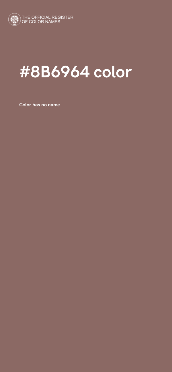 #8B6964 color image