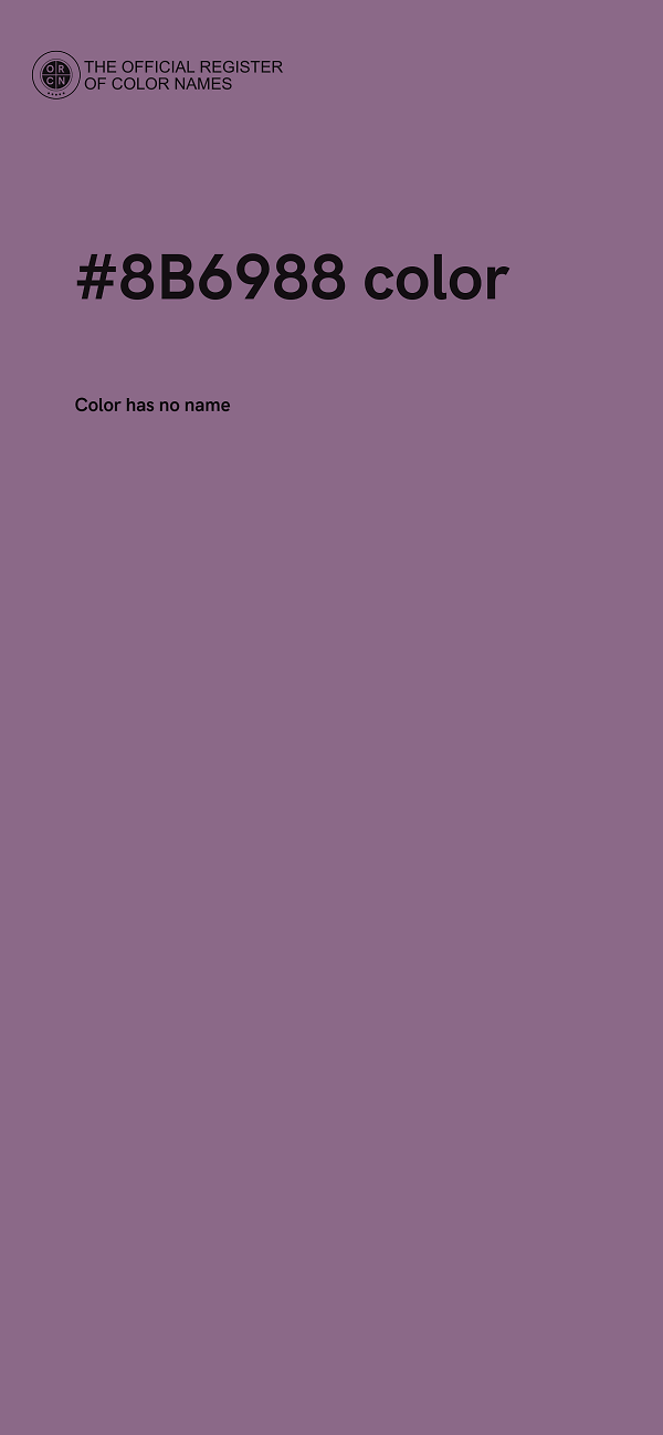 #8B6988 color image
