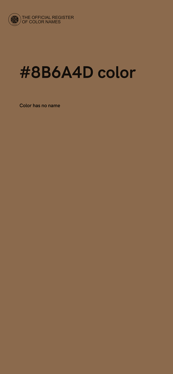 #8B6A4D color image