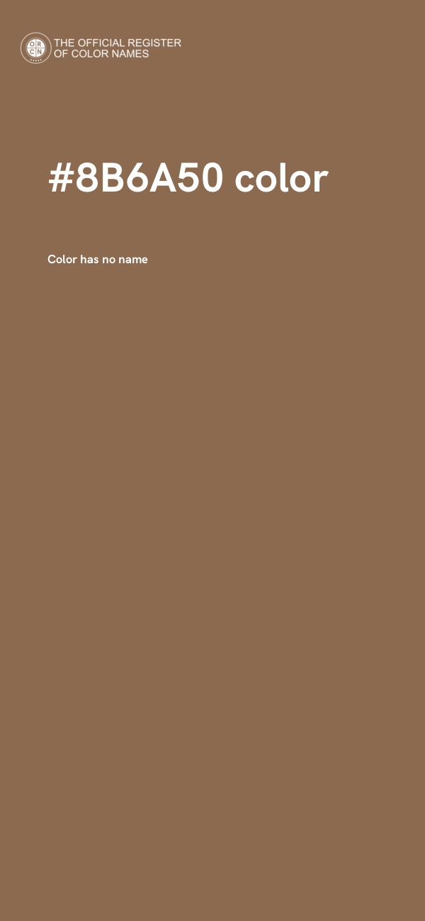 #8B6A50 color image