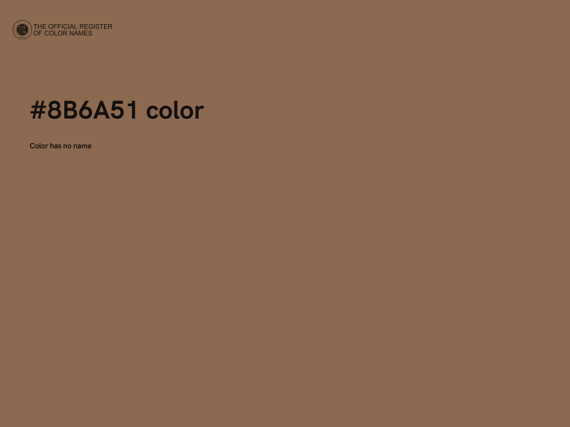 #8B6A51 color image