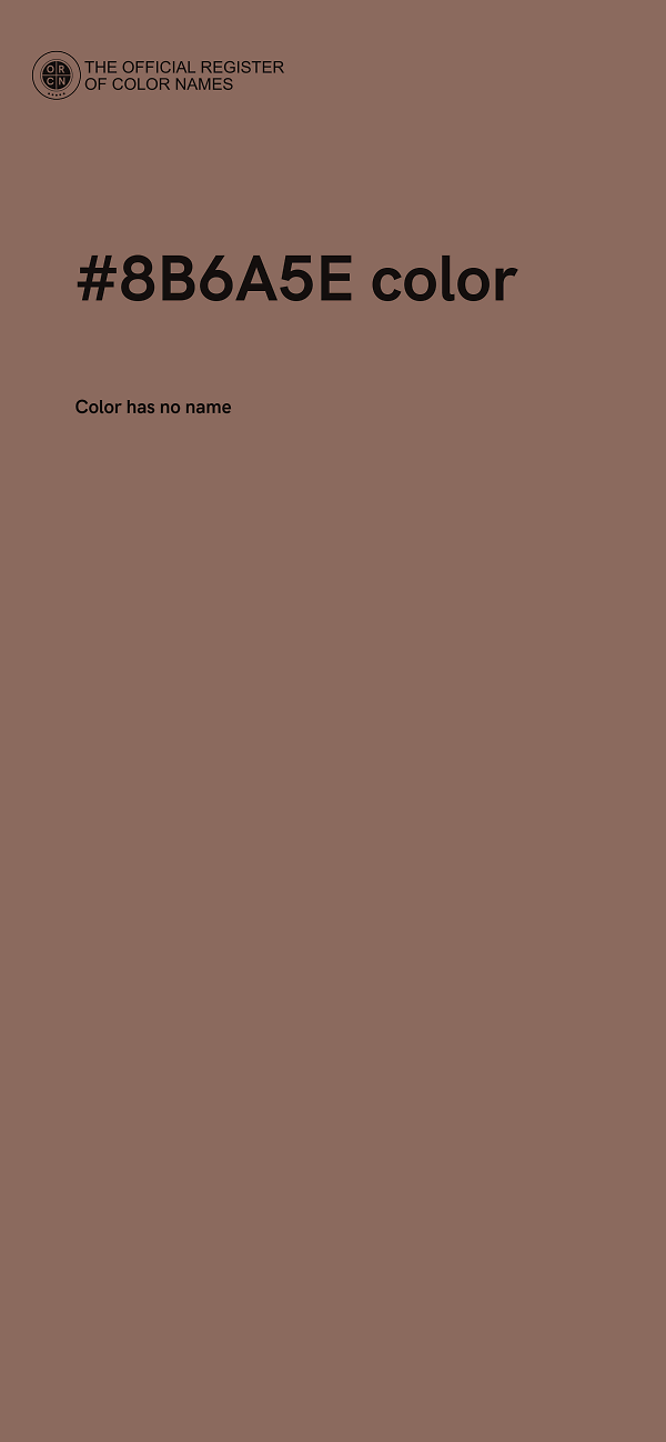 #8B6A5E color image