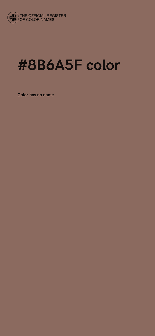 #8B6A5F color image
