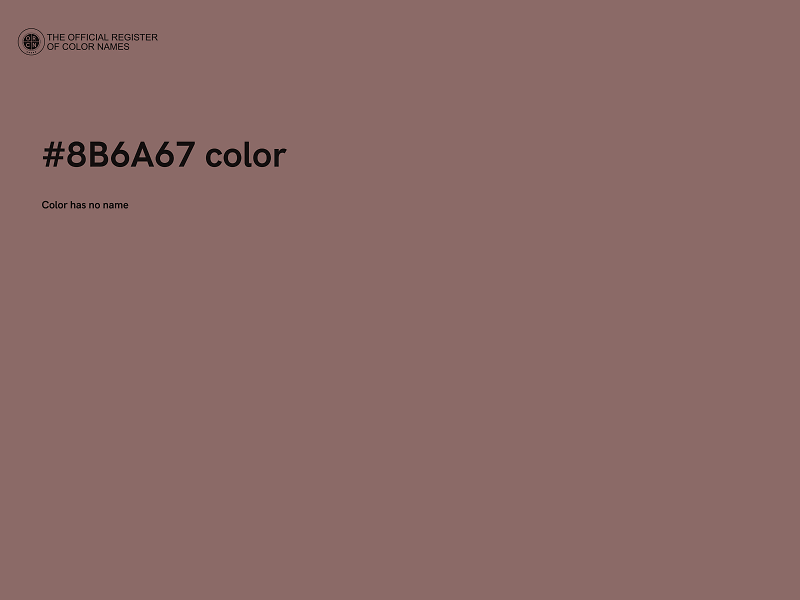 #8B6A67 color image