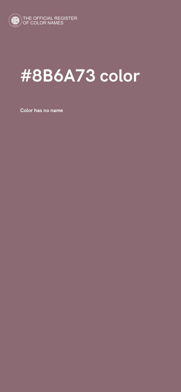 #8B6A73 color image