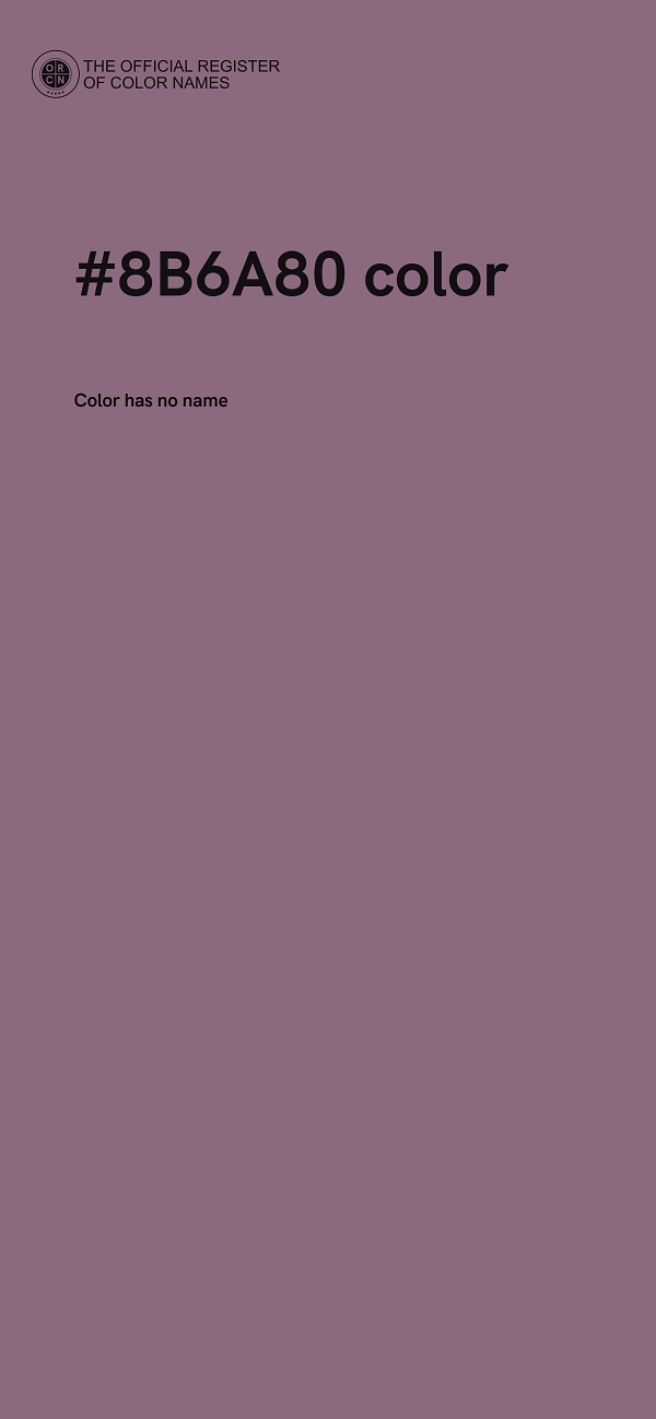 #8B6A80 color image