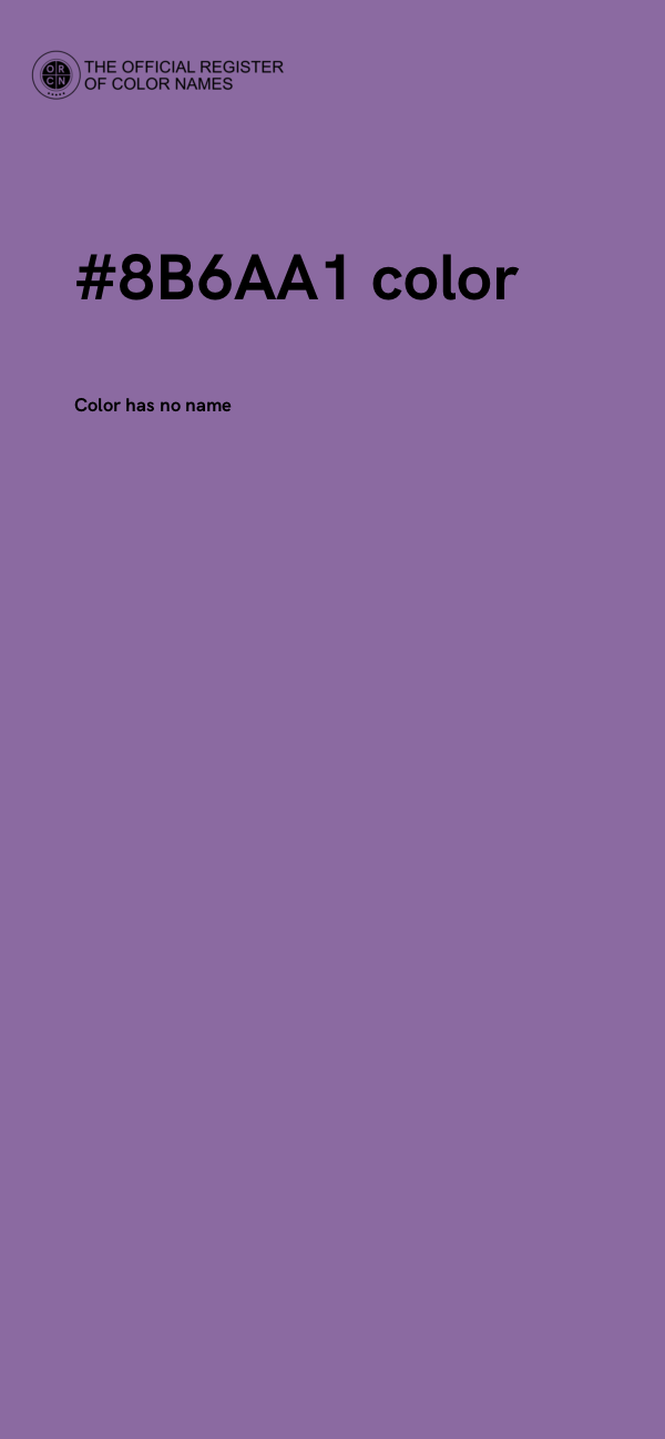 #8B6AA1 color image