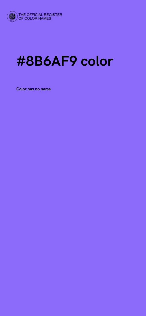 #8B6AF9 color image