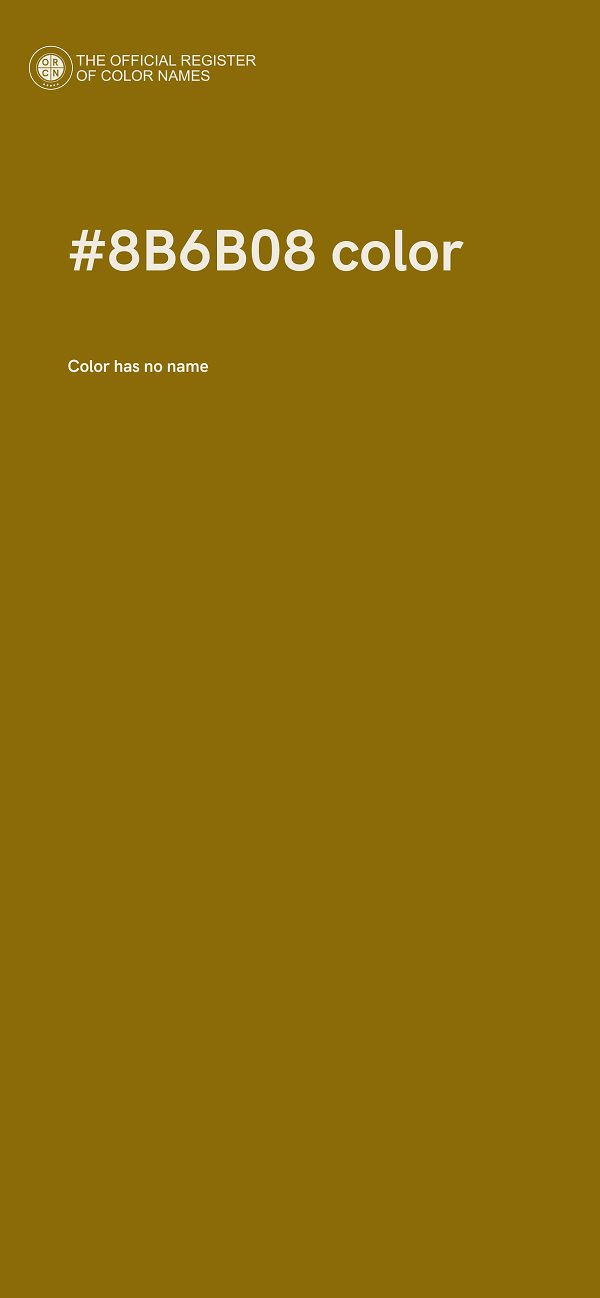 #8B6B08 color image