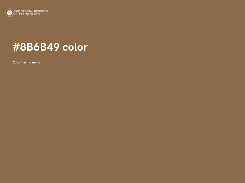#8B6B49 color image