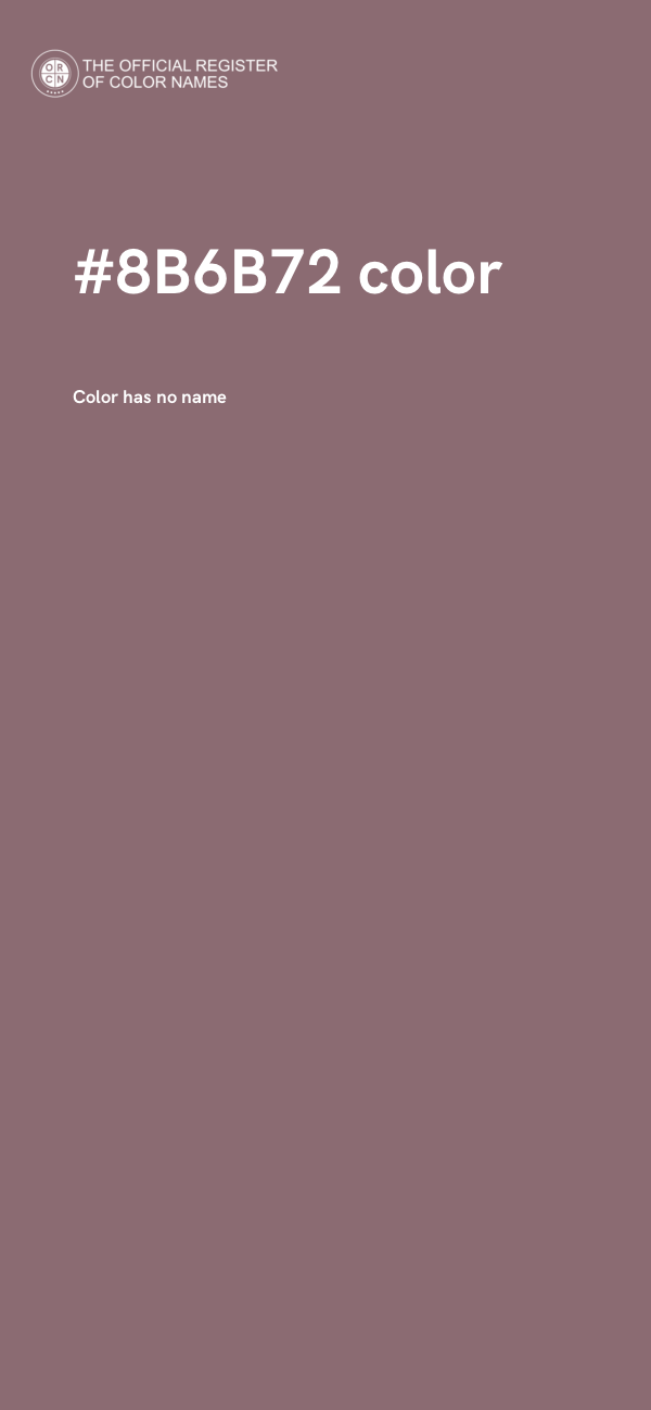 #8B6B72 color image