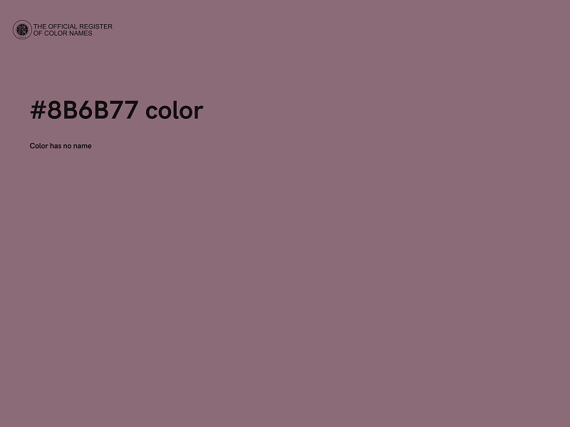 #8B6B77 color image