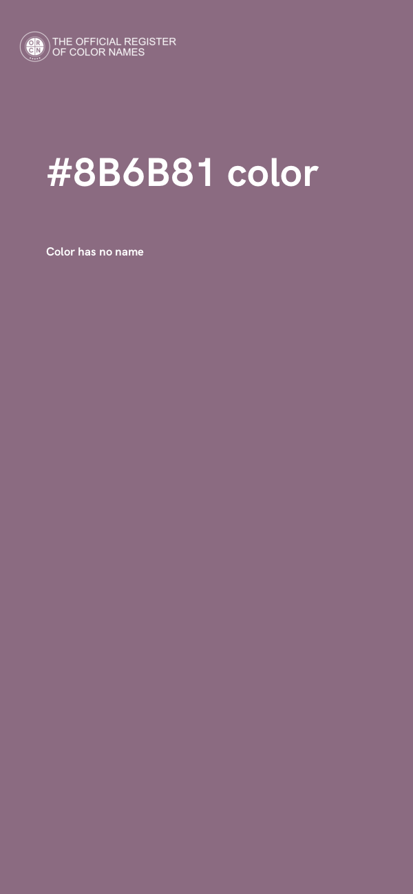 #8B6B81 color image