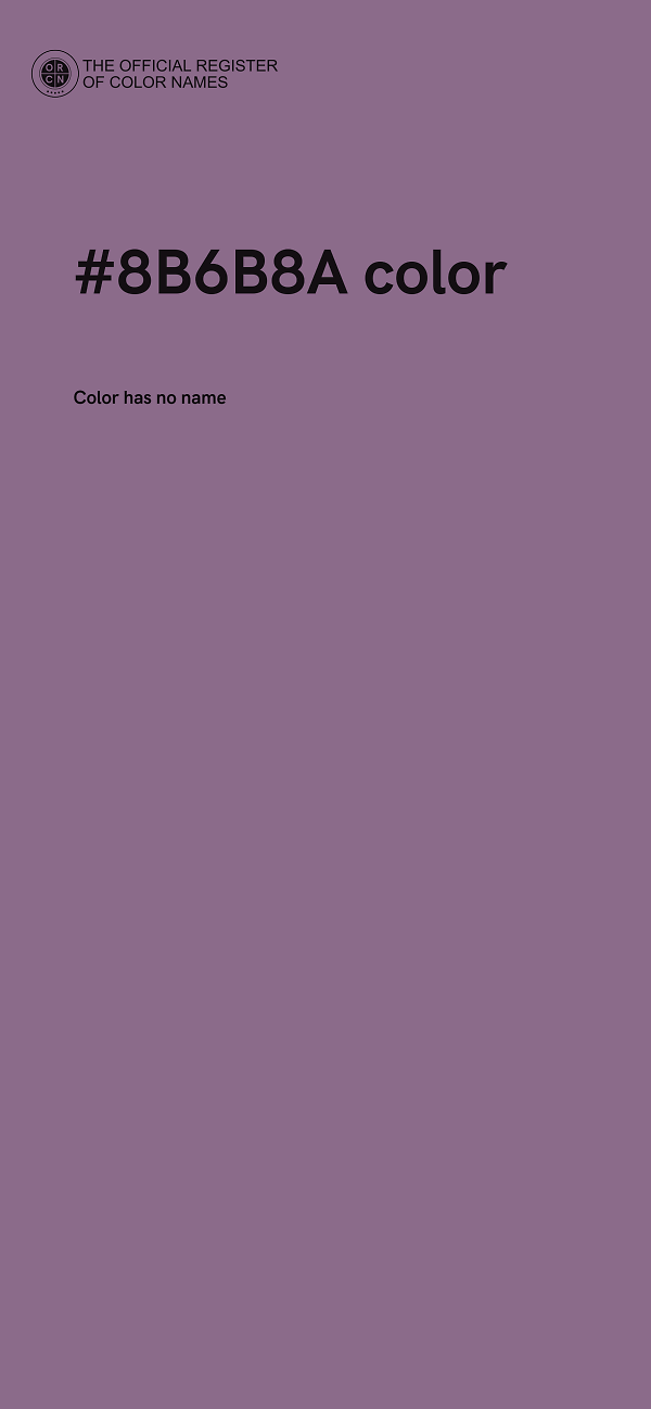 #8B6B8A color image