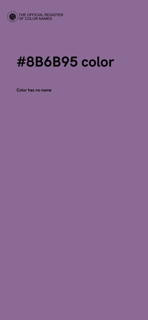 #8B6B95 color image