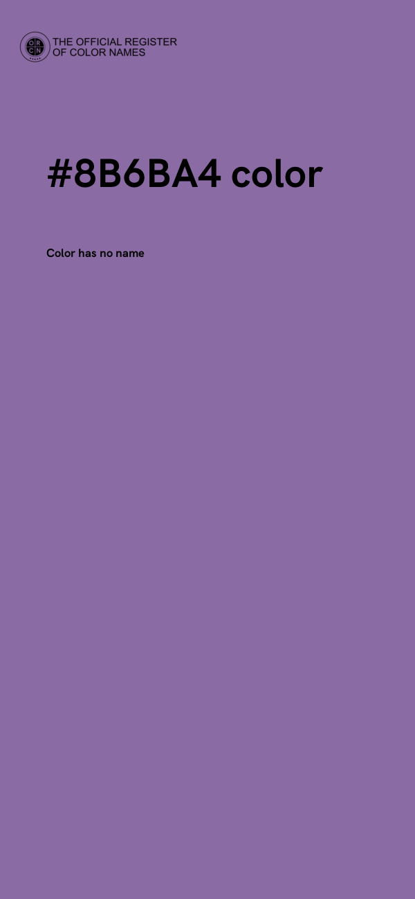#8B6BA4 color image