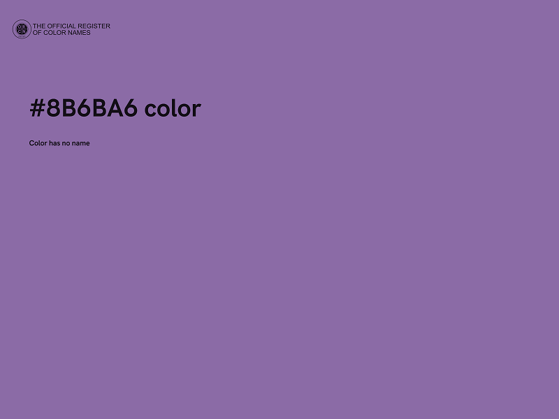 #8B6BA6 color image