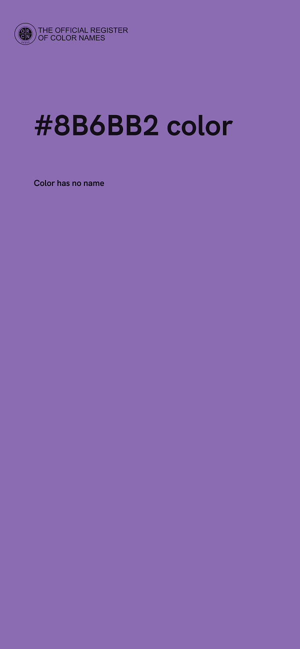 #8B6BB2 color image