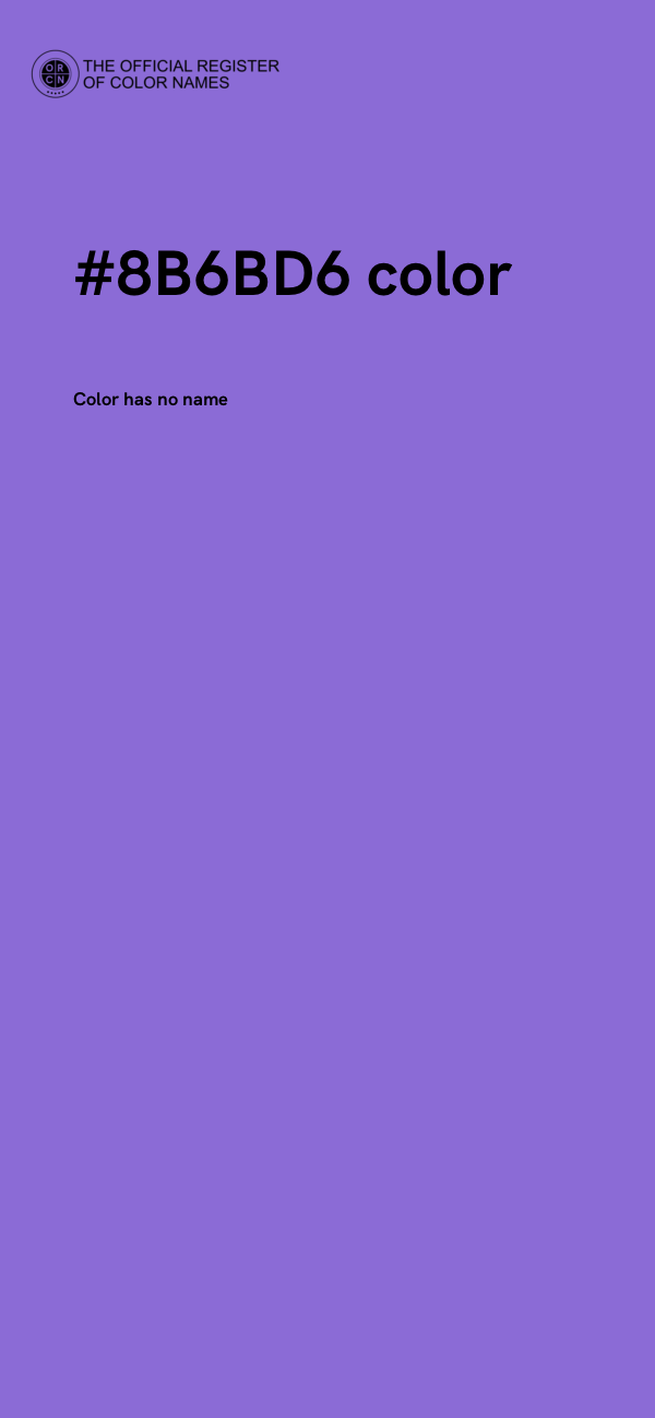 #8B6BD6 color image