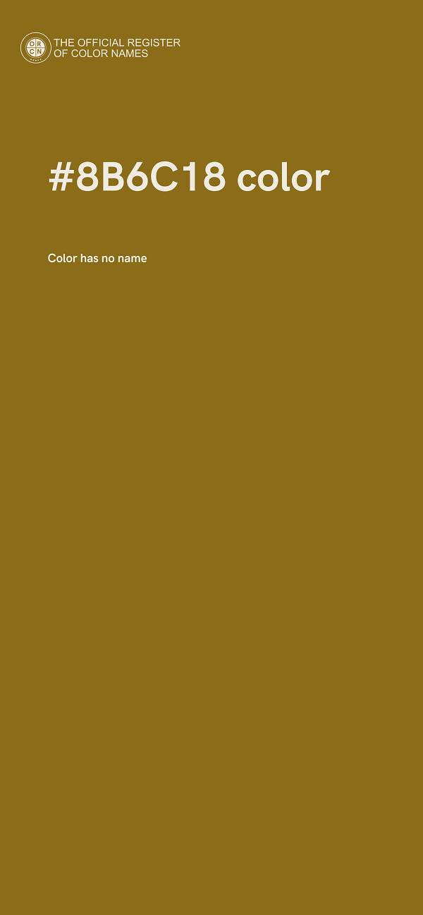 #8B6C18 color image