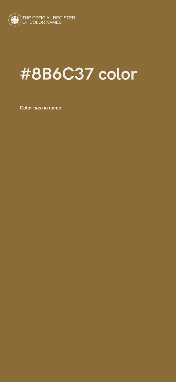 #8B6C37 color image