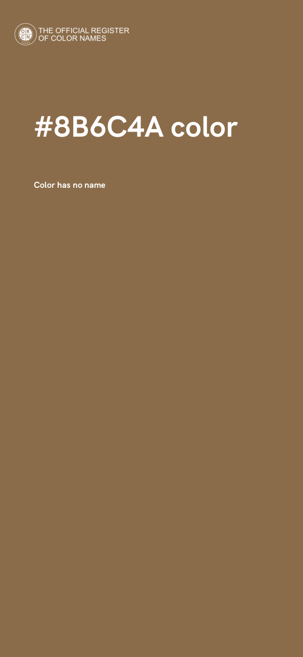 #8B6C4A color image
