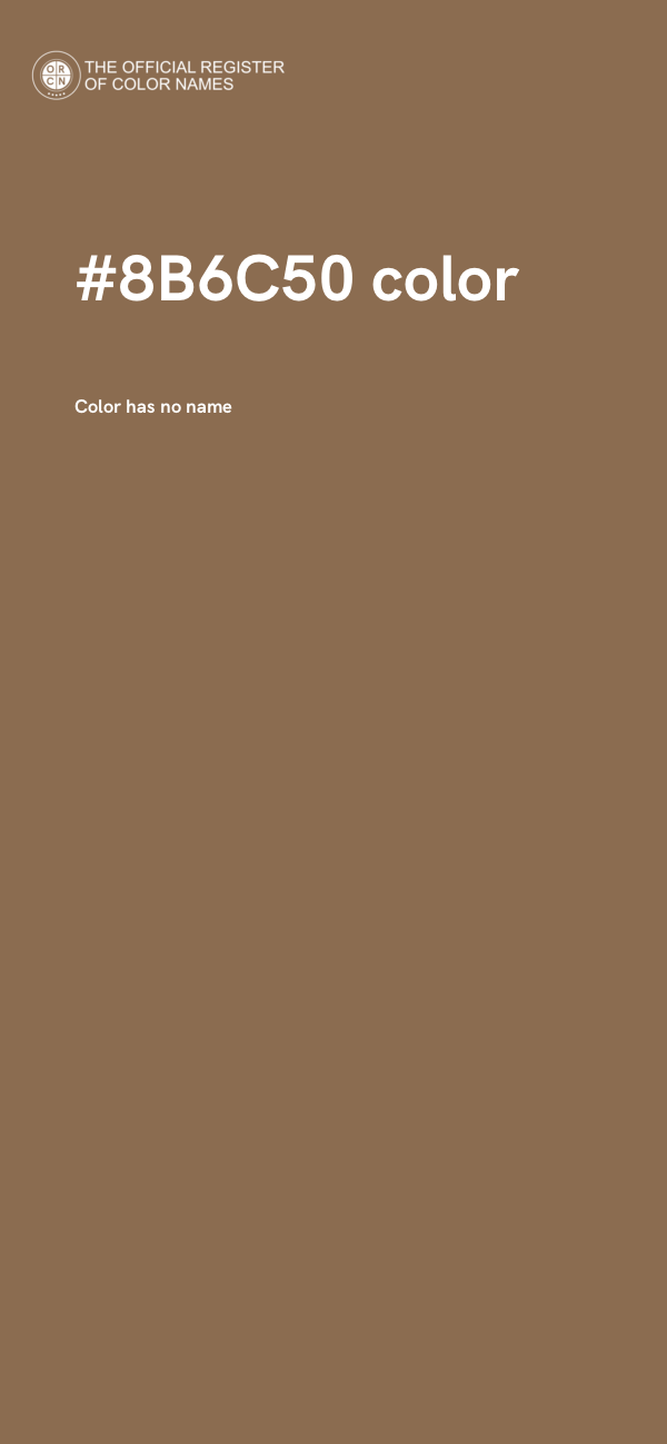 #8B6C50 color image
