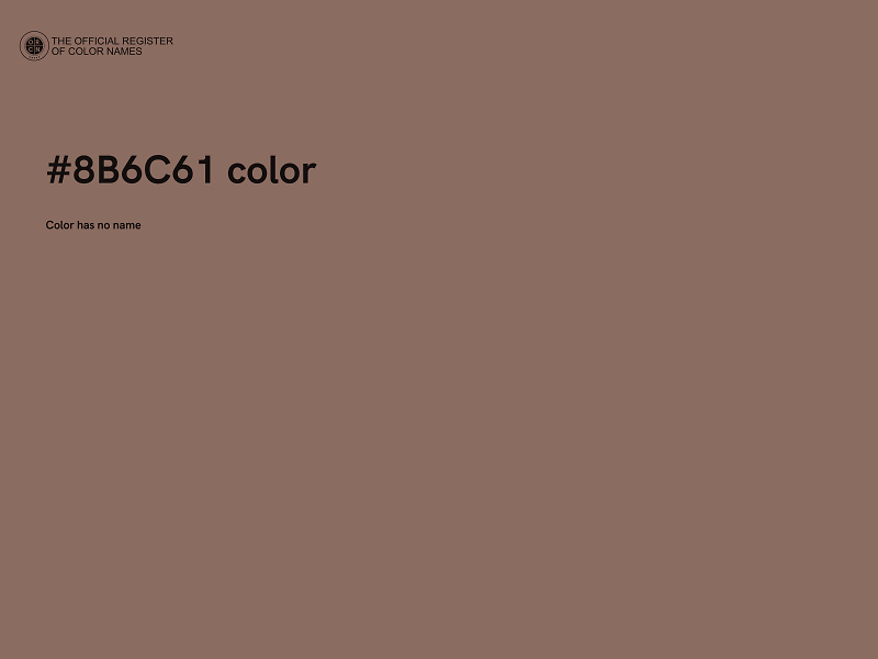 #8B6C61 color image