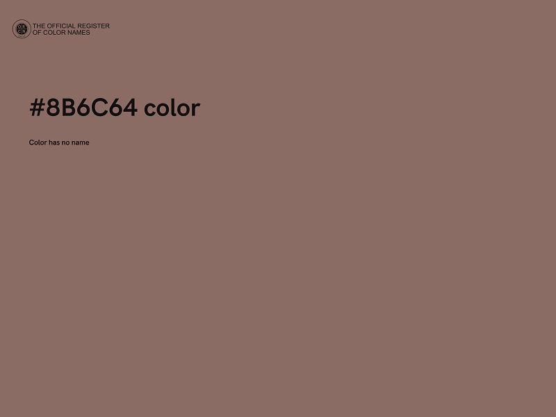 #8B6C64 color image