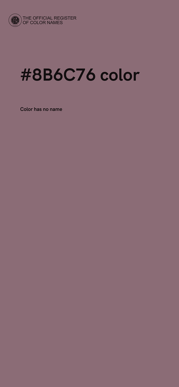 #8B6C76 color image