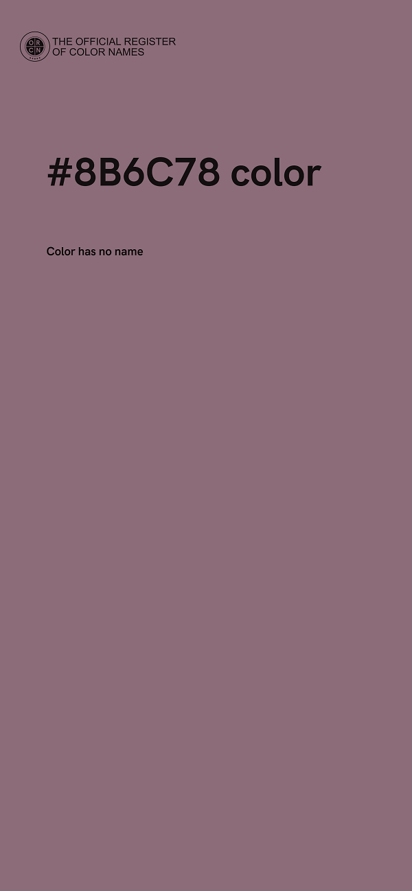 #8B6C78 color image