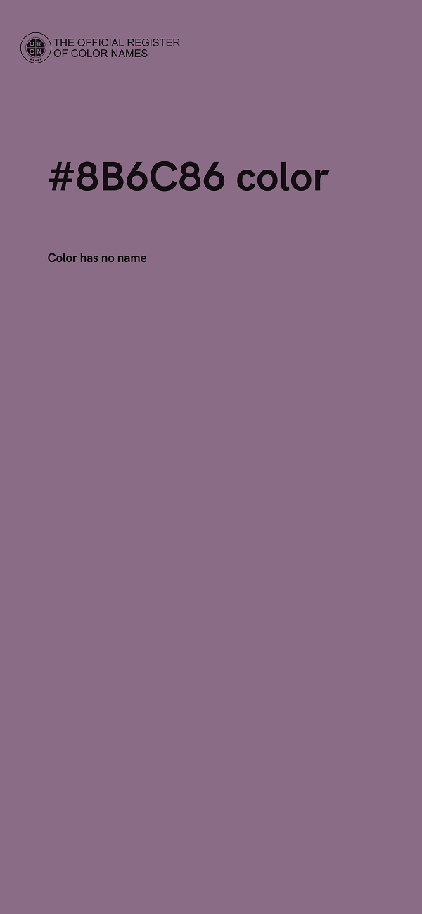 #8B6C86 color image