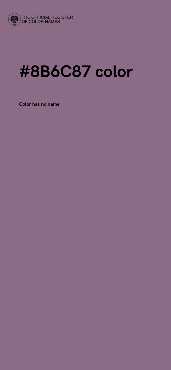#8B6C87 color image