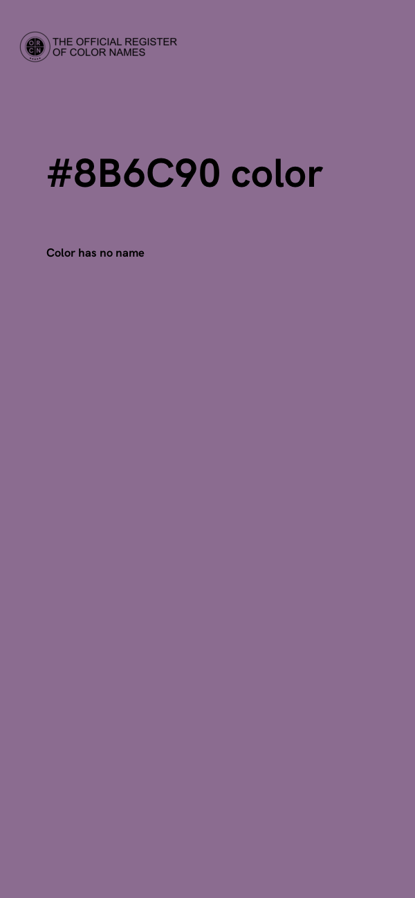 #8B6C90 color image