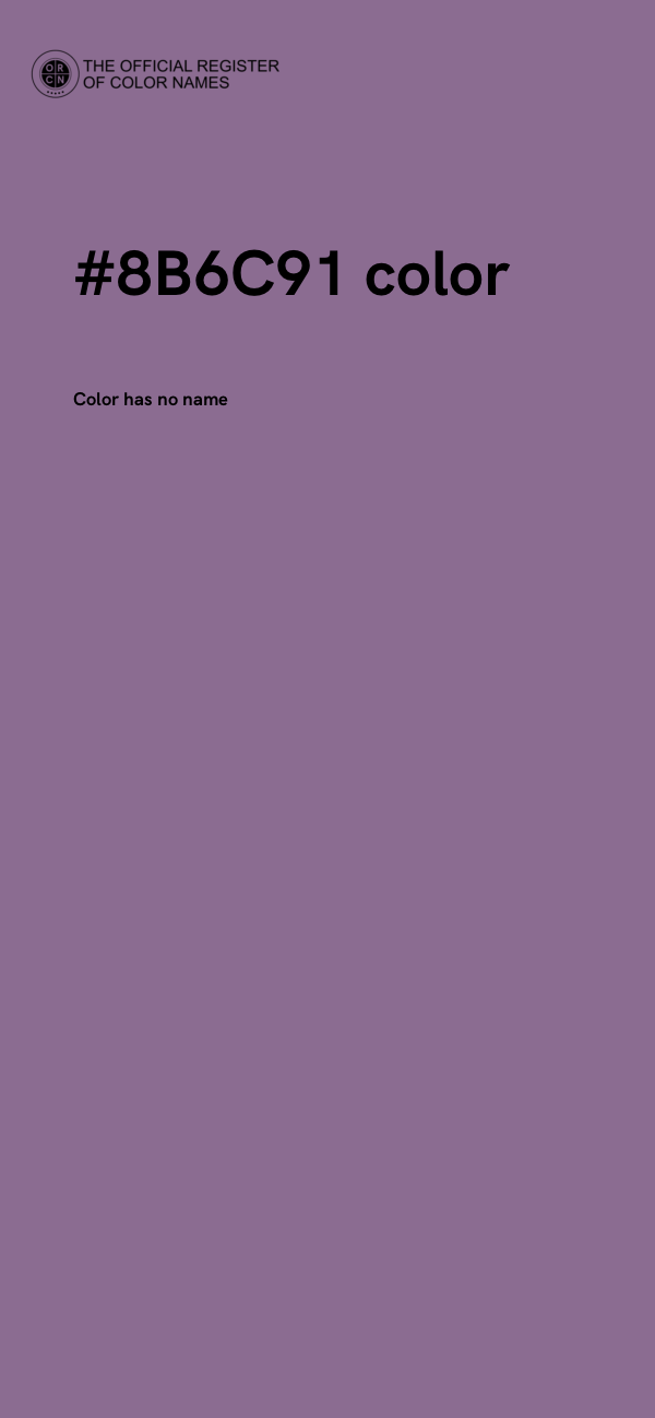 #8B6C91 color image