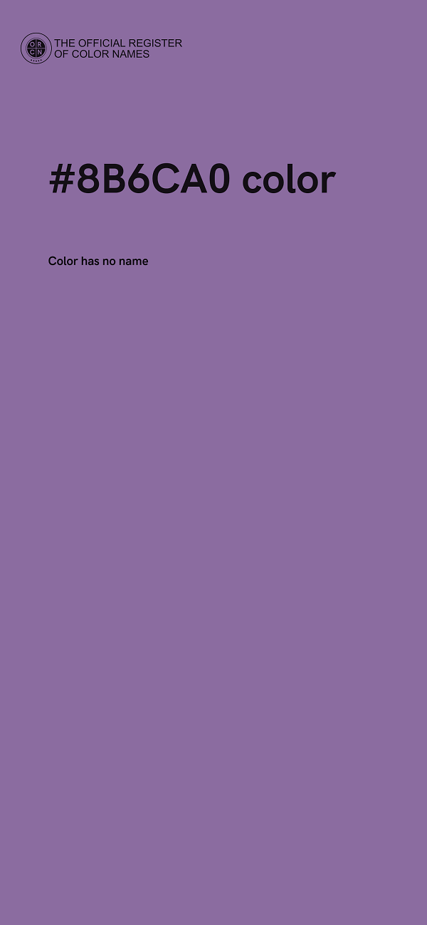 #8B6CA0 color image
