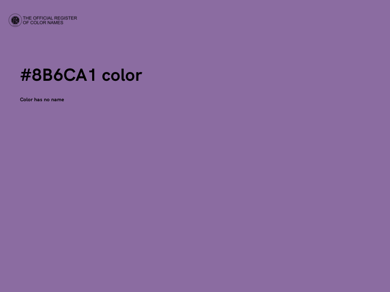 #8B6CA1 color image