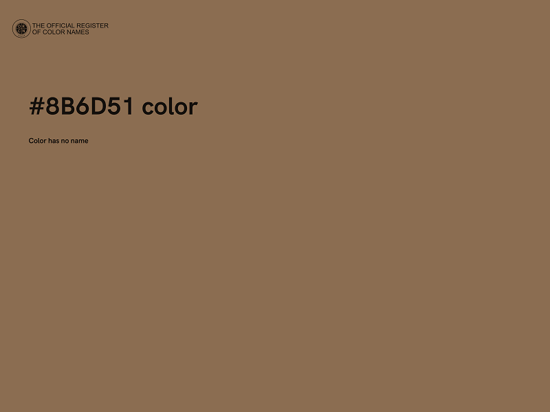 #8B6D51 color image