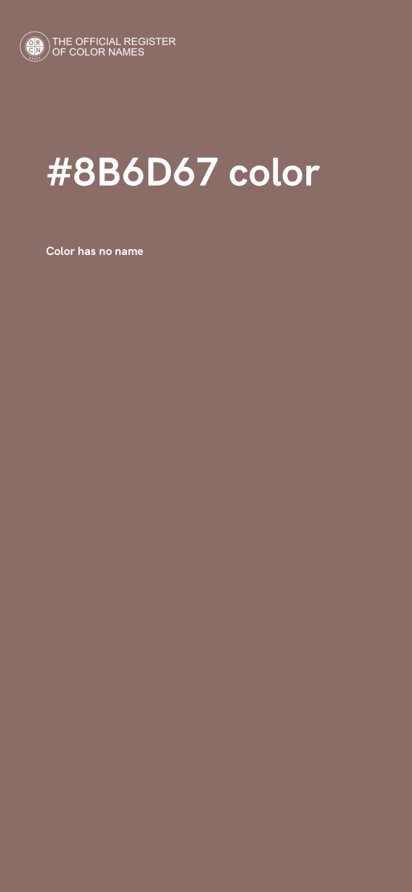 #8B6D67 color image