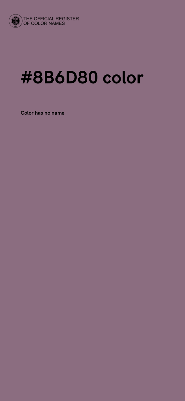 #8B6D80 color image