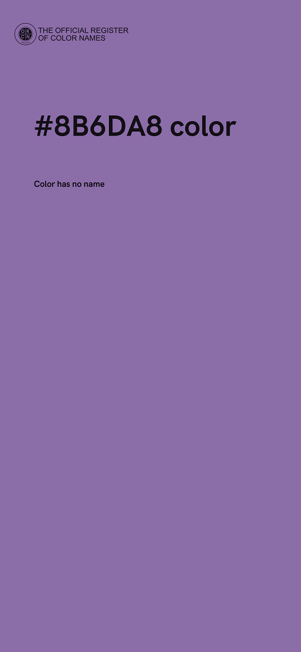#8B6DA8 color image