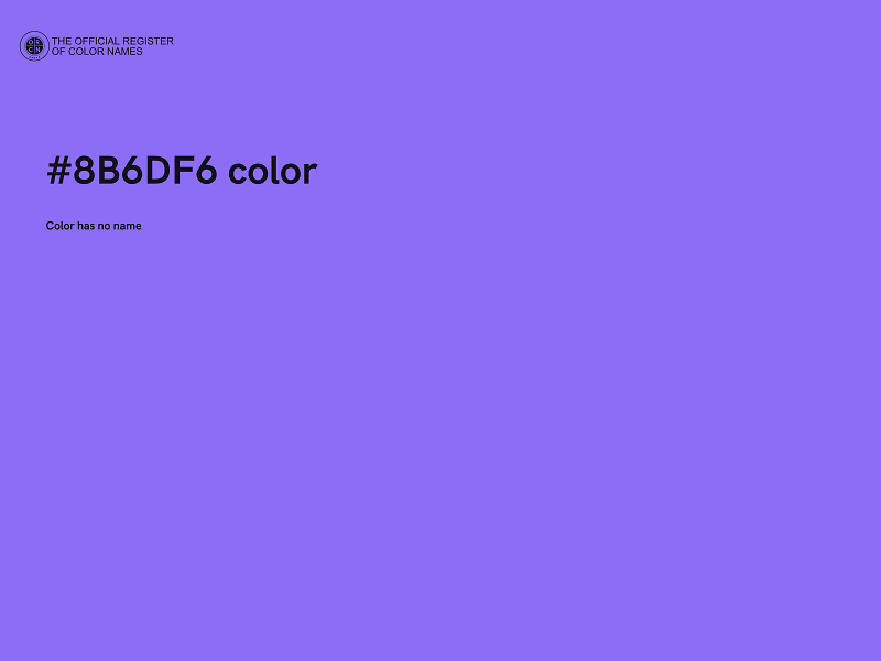 #8B6DF6 color image